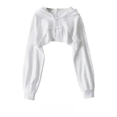 Sweat à Capuche Ultra Court Femme Y2K