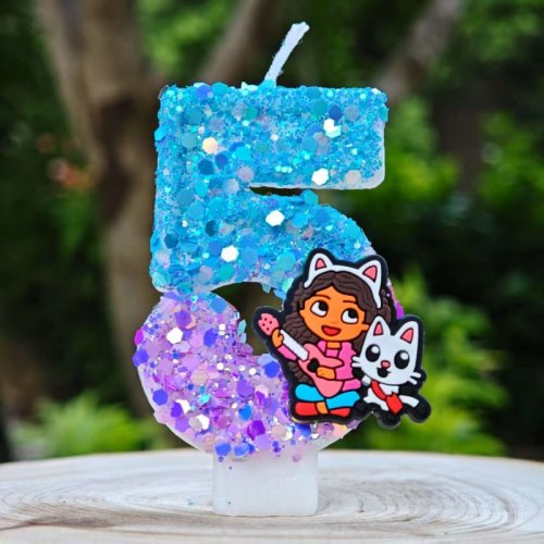 Immagine di Numero 0-9 Anime 3D Carino Gabbys Dollhouse Candela Festa di compleanno per bambini Torta di compleanno Candele Baby Shower Regali per feste