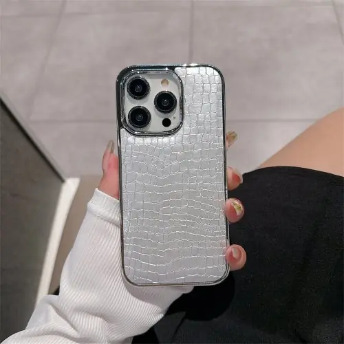 Image de Coque pour iPhone Luxe Croco Brillante - Protection Antichoc