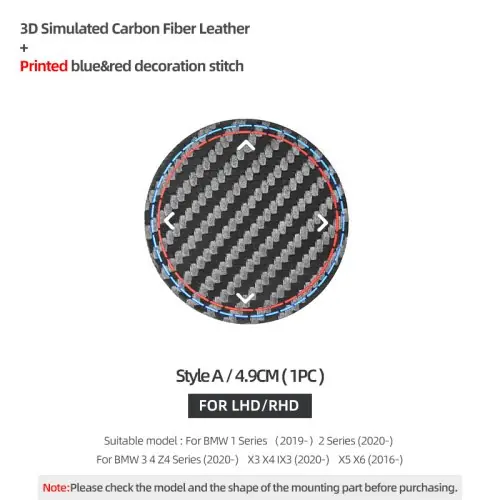 Image de Garniture Alcantara Bouton Multimédia pour BMW