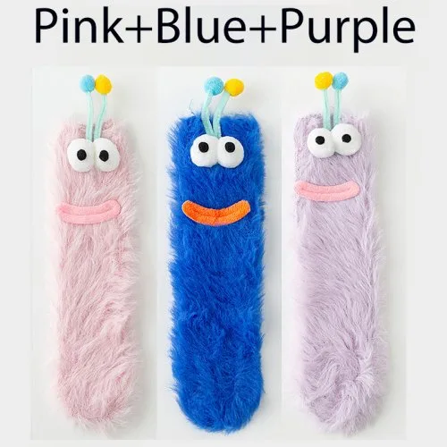 3Pairs-blauw roze PU