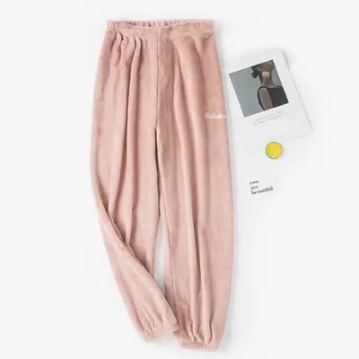Image de Pantalon de Pyjama Thermique en Peluche pour Femme