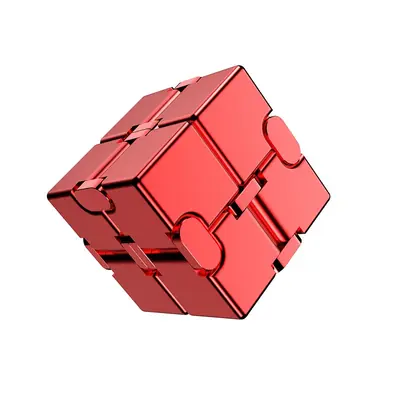 Image de Cube Infini Anti-Stress - Mini Jouet Portable en Aluminium