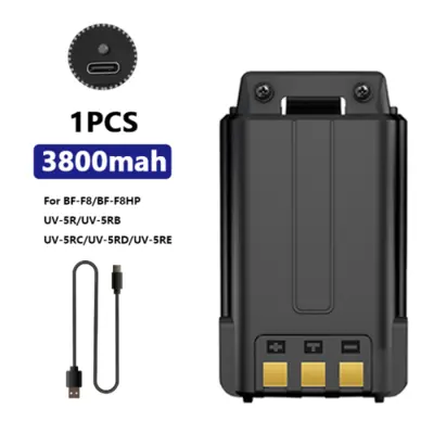Batterie Baofeng UV-5R 3800mAh - Haute Capacité USB-C