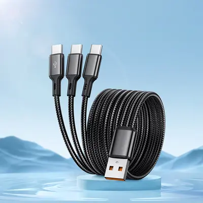 Image de Câble de Charge Rapide 3-en-1 USB-C 100W