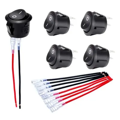 Mini Interrupteur à Bascule 12V pour Voiture - 5 Pièces