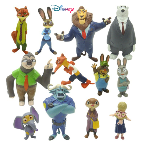 Bild von Zootropolis Actionfiguren-Set mit Judy Hopps und Nick Wilde – 12-teiliges Disney-Spielzeug für Kinder, Anime-Figuren aus dem Cartoon, perfektes Weihnachtsgeschenk