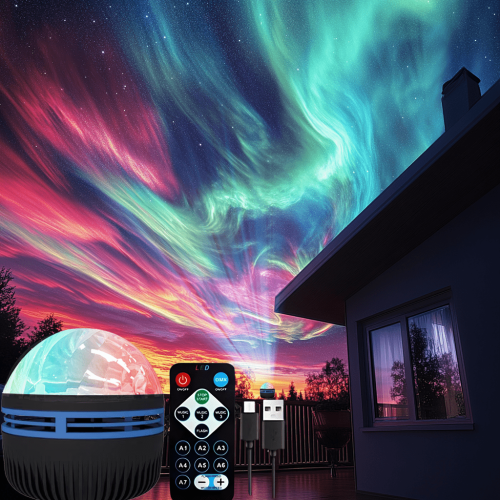 Image de Projecteur Ciel Étoilé LED - Lumière Ambiance Aurore Boréale