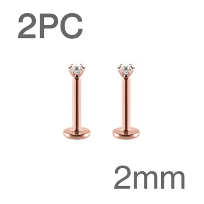Image de Piercings Labret & Tragus 16G - Cristal CZ - Acier Inoxydable