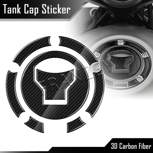 Afbeelding van 3D Carbon Fiber Tankdop Sticker voor Honda Motorfietsen