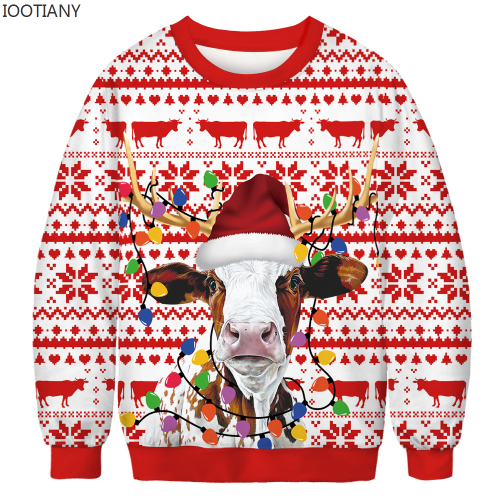 Image de Sweat-shirt Couple Noël 2023 - Imprimé Flocon 3D