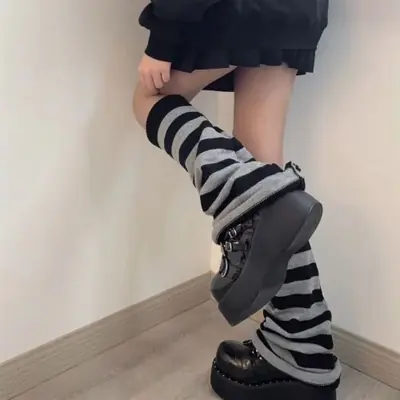 Image de Bas Gothiques Y2K Harajuku - Jambières Évasées pour Femmes
