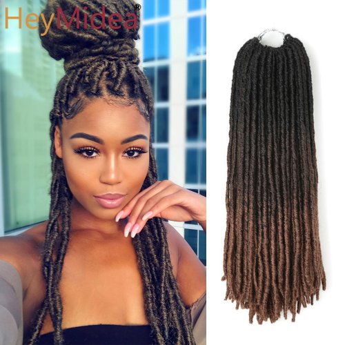 Image of Natural-Looking 18-Inch Straight Crochet Twist Hair Braids – Premium Kanekalon Synthetic Hair Extensions for Black Women