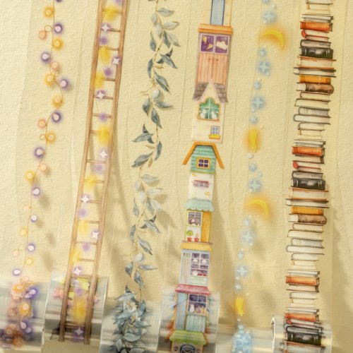 Afbeelding van Creatieve 30mm PET Kleefband voor DIY Scrapbooking, Junk Journal & Decoratie – 2 Meter Lengte – Ideaal voor School, Huis en Boekdecoratie