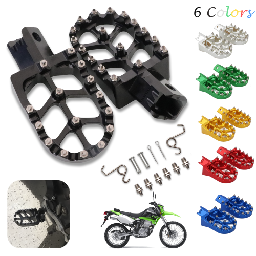 Image of Universal CNC Aluminum Foot Pegs for Honda CRF, XR 50, 70, 110, M2R, SDG, DHZ, SSR, Kayo Pit Bikes – Durable Colorful Motorbike Footrests for Performance Riding