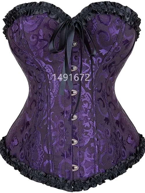 Image de Corset Vintage Floral Plus Size - Élégance & Séduction