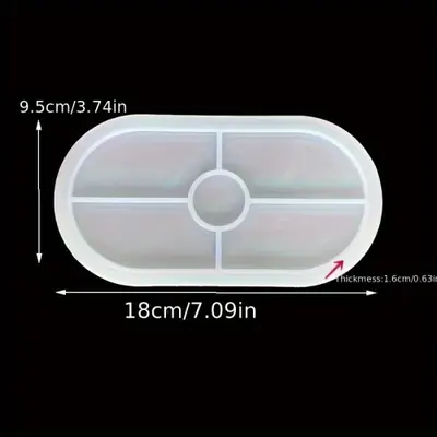 Image de Moule Silicone Coeur & Elliptique pour Résine et Béton