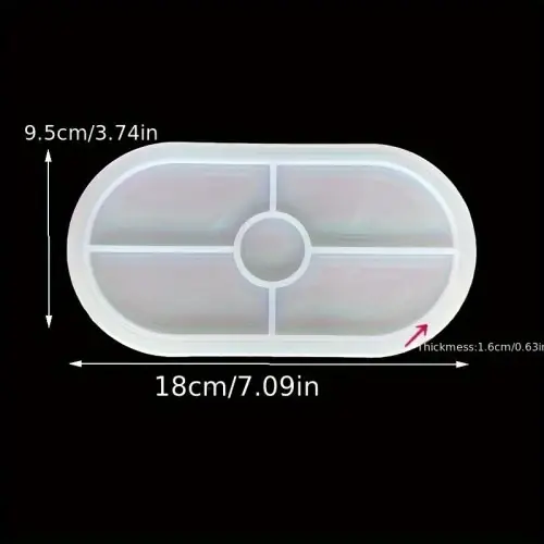 Image de Moule Silicone Coeur & Elliptique pour Résine et Béton