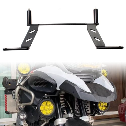 Zdjęcie Czarny uchwyt na światło przeciwmgielne LED do motocykla BMW R1200GS, R1250GS LC Adventure (2014–2022) – uniwersalny mocowanie dla świateł pomocniczych
