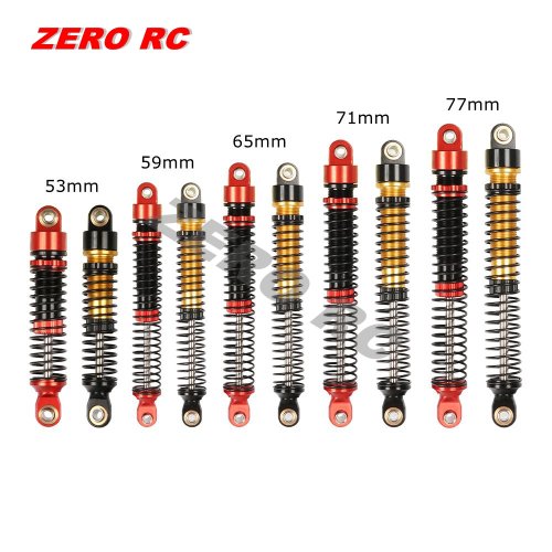 Imagen de Amortiguador de Aceite Roscado de Metal en Tamaños 53mm, 59mm, 65mm, 71mm y 77mm para Coches RC Mini Crawler MN WPL, Trx4M, Bronco FMS 1:18