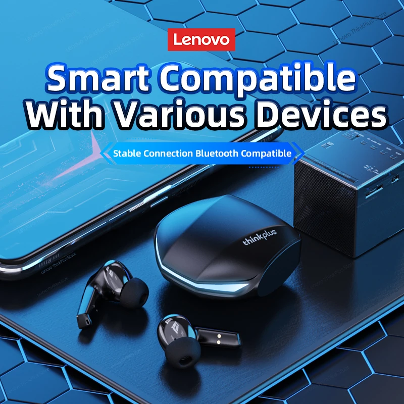 Afbeelding van Lenovo GM2 Pro Bluetooth 5.3 Draadloze Oordopjes met HIFI Geluid, Lage Latentie voor Gaming en Muziek – Dual Mode Headset met Uitstekende Kwaliteit