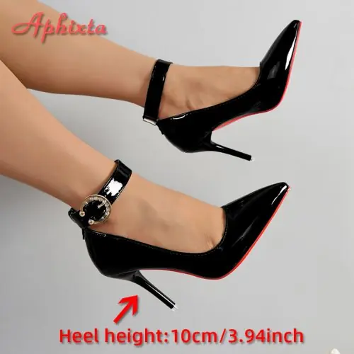 Image de Escarpins à Talons Aiguilles 10cm - Rouge & Noir