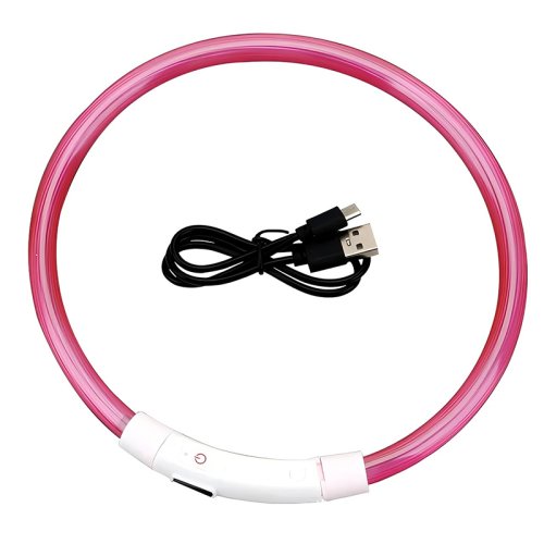 Zdjęcie Led Usb Obroża dla psa Pet Dog Night Luminous Charge Collar Led Night Safety Flashing Glow Dog Loss Prevention Collar Pet Accessorie