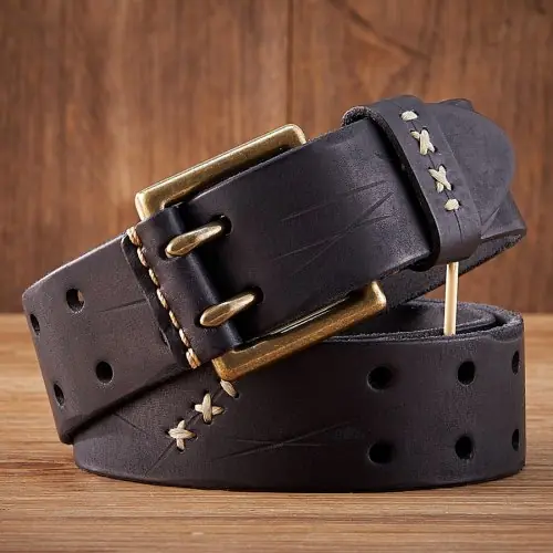 Image de Ceinture Tactique Militaire en Cuir Véritable