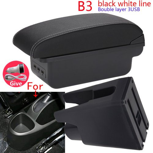 Immagine di Per Citroen C1 Bracciolo Box Per Peugeot 107 Toyota Aygo BJ Bracciolo Accessori Auto Negozio scatola Dettaglio Interno Installazione Semplice