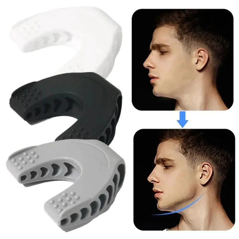 Immagine di Esercitatore per mascelle e tonificazione del collo Esercitatore per mascelle Allenamento dei muscoli del viso Riduttore per il doppio mento Strumenti dimagranti per il viso Lifting del viso