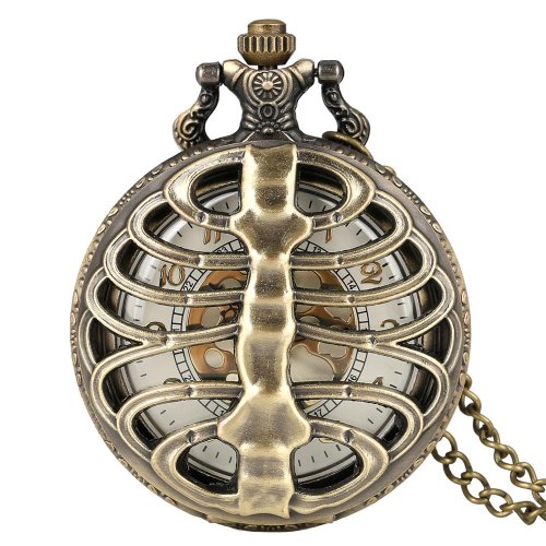 Bild von Steampunk Bronze Halskette mit Taschenuhr-Anhänger