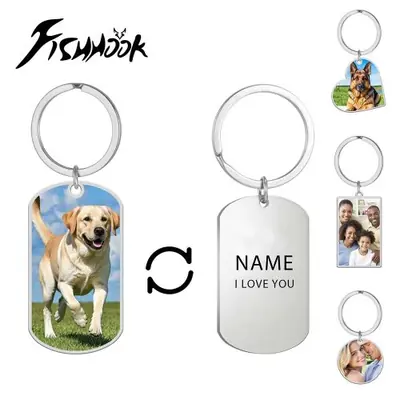 Image de Porte-clés photo personnalisé avec nom