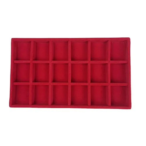 18 vakkenbak rood