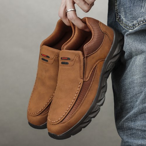 Imagen de Zapatillas de Deporte para Hombre con Diseño de Mocasín Ligero, Zapatos Informales sin Cordones, Cómodos para Caminar, Calzado de Negocios y Conducción, Marca de Lujo