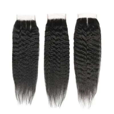 Image de Cheveux Brésiliens Vierges 4x4/5x5 Dentelle Transparente