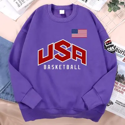 Image de Sweat à Capuche USA Basketball - Style Hip Hop