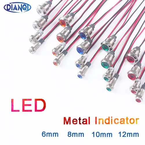 Image de LED Indicateur Lumineux Métal - 6mm à 12mm - 3V à 220V