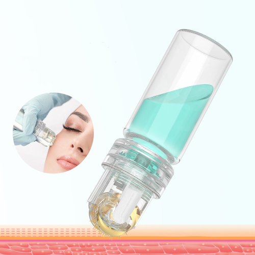 Rodillo de Microagujas de Titanio 64 Pines para Cuidado Facial y Corporal – Aplicador Natural de Suero para Rostro, Labios, Cejas, Cabello y Cuero Cabelludo