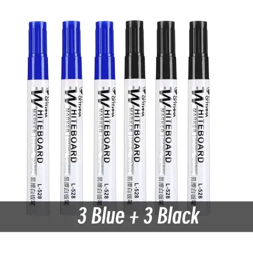 3 blue 3 black