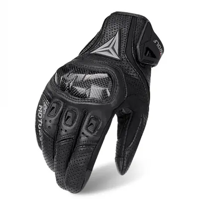 Image de Gants Moto Homme Cuir Respirant Touchscreen