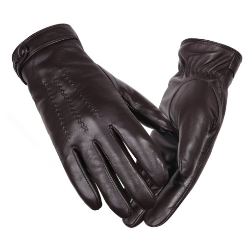 Immagine di Guanti Invernali Uomo in Pelle di Pecora con Fodera in Cashmere