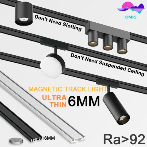 Image de Plafonnier LED Ultra Mince 6mm - Système Rail Magnétique 48V