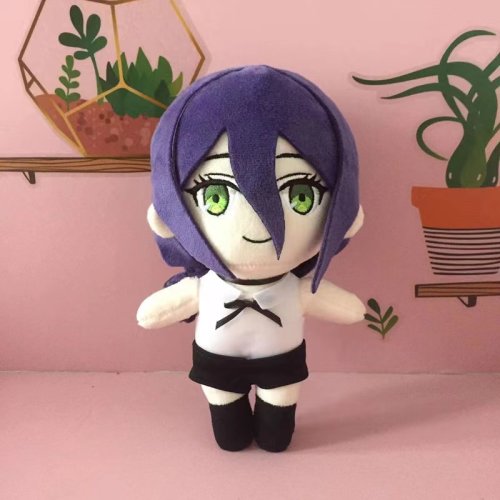 Zdjęcie Pluszowa Lalka Cosplay Anime – Mężczyzna z Piłą Łańcuchową, Reze, Miękka Wypchana Zabawka 20 cm, Śliczna Poduszka, Idealny Prezent Urodzinowy