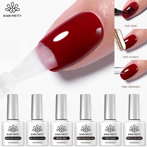Bild von Born Pretty 10 ml Super Top Coat – Natürlicher, mattierender Nagellack-Topcoat ohne Abwischen für semi-permanente Gel-Maniküre mit gummiartiger Basis