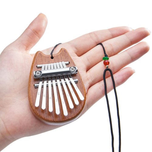 Afbeelding van Mini Kalimba met 8 Toetsen - Draagbare Duimpijnpiano in Totoro-Stijl, Leuk Muziekinstrument voor Kinderen, Ideaal als Cadeau