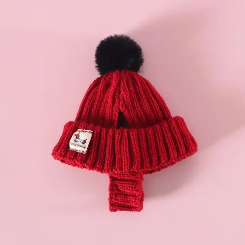 Image de Chapeau Tricoté Hiver pour Chien & Chat - Coupe-Vent & Mode