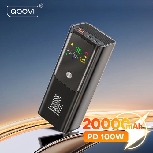 Image of Qoovi PD 100W 20000mAh Power Bank – Fast Charging Portable Charger for Laptop, iPhone, Samsung & More