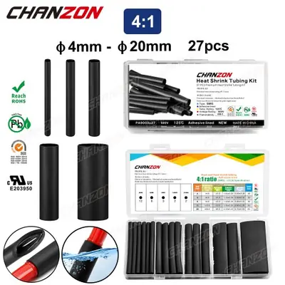 Image de Kit Tubes Thermorétractables 27 Pièces - Protection Étanche & Adhésive