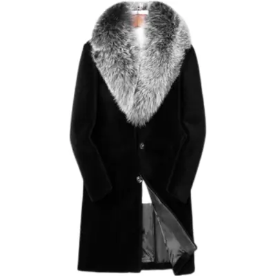 Image de Manteau d'Hiver en Fourrure Homme - Chaud & Élégant
