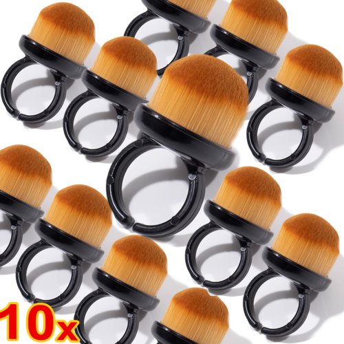 Immagine di Spazzole Professionali per Unghie in Fibra Naturale – Set di 10 Spazzole Morbide per Rimozione Smalto Gel e Pulizia Detergente, Accessori per Manicure e Nail Art Donna
